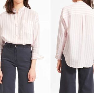 Everlane The Linen Oversized Collarless Shirt